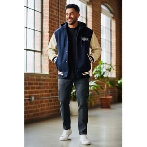 JACKET: RAWGEAR Embroidered Letterman Hoodie, Unisex, NWT